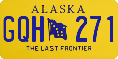 AK license plate GQH271