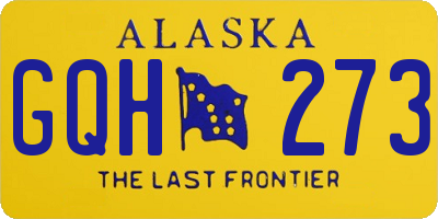 AK license plate GQH273