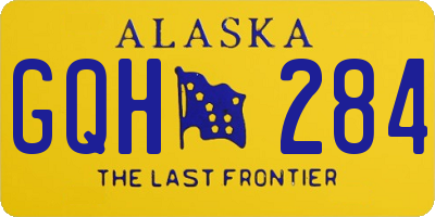 AK license plate GQH284