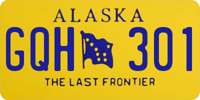 AK license plate GQH301