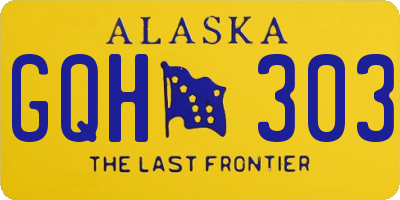 AK license plate GQH303