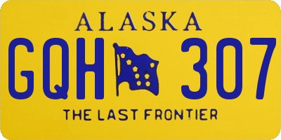 AK license plate GQH307