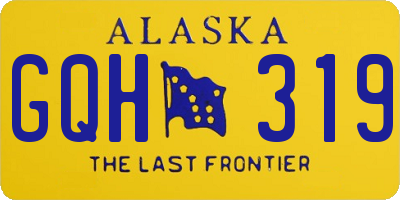 AK license plate GQH319