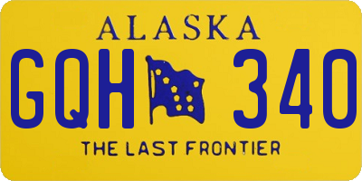 AK license plate GQH340