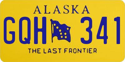 AK license plate GQH341