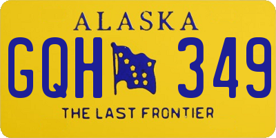 AK license plate GQH349