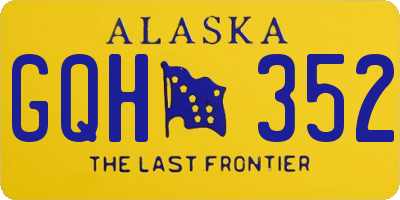 AK license plate GQH352