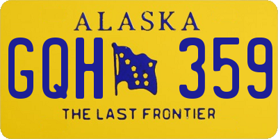 AK license plate GQH359