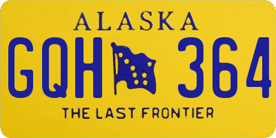 AK license plate GQH364