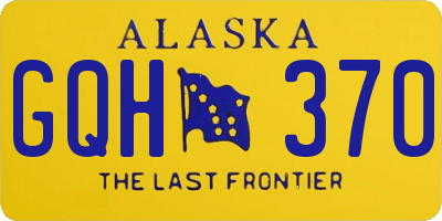 AK license plate GQH370
