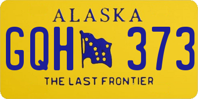 AK license plate GQH373