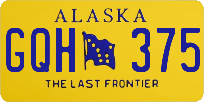 AK license plate GQH375