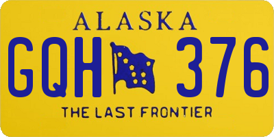 AK license plate GQH376