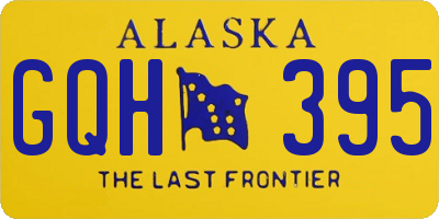 AK license plate GQH395
