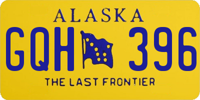 AK license plate GQH396