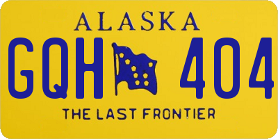 AK license plate GQH404