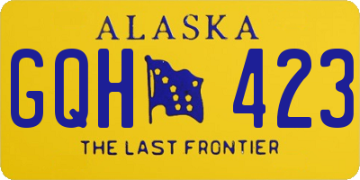 AK license plate GQH423