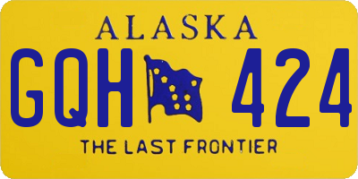 AK license plate GQH424
