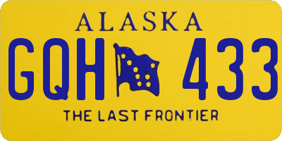 AK license plate GQH433