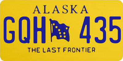 AK license plate GQH435