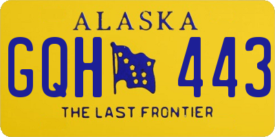 AK license plate GQH443