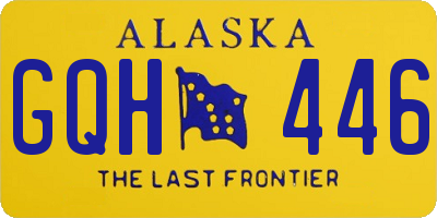 AK license plate GQH446