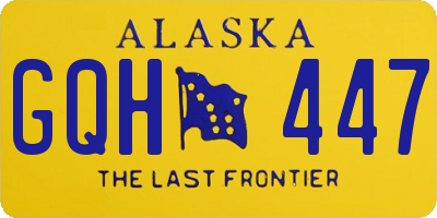 AK license plate GQH447