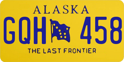 AK license plate GQH458