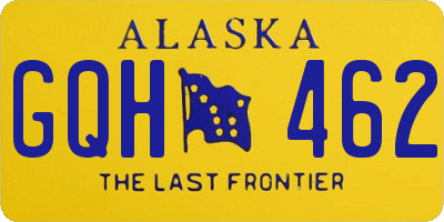 AK license plate GQH462