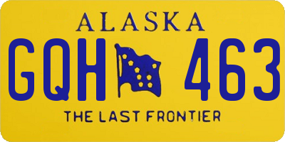 AK license plate GQH463