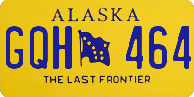 AK license plate GQH464
