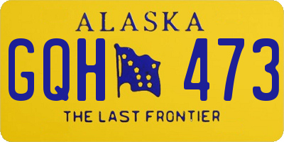 AK license plate GQH473