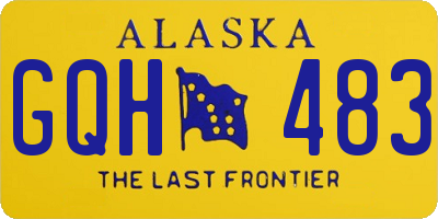 AK license plate GQH483