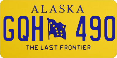 AK license plate GQH490