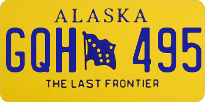 AK license plate GQH495