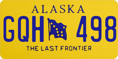 AK license plate GQH498