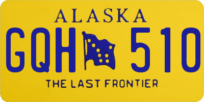 AK license plate GQH510