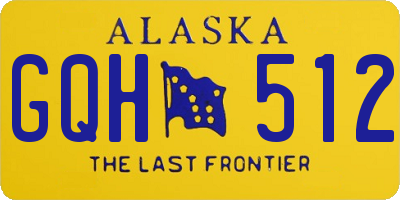 AK license plate GQH512