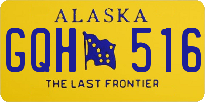 AK license plate GQH516