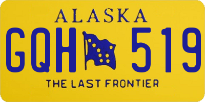 AK license plate GQH519
