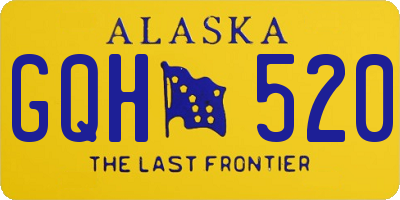 AK license plate GQH520