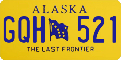 AK license plate GQH521
