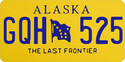 AK license plate GQH525