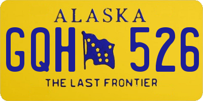 AK license plate GQH526