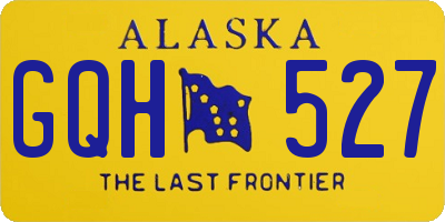 AK license plate GQH527