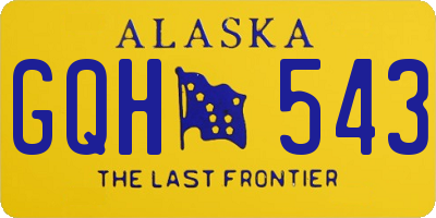 AK license plate GQH543