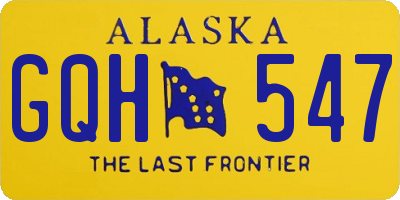 AK license plate GQH547