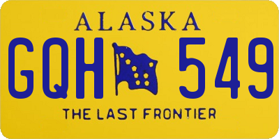 AK license plate GQH549