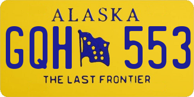 AK license plate GQH553