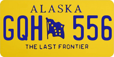 AK license plate GQH556